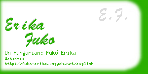 erika fuko business card